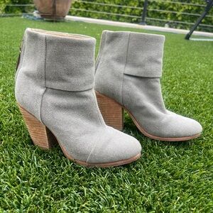 Rag & Bone Grey Fabric Booties